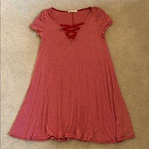 Red and White striped T-shirt dress!
